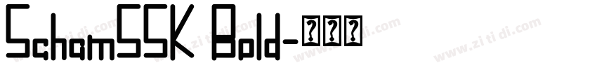 SchamSSK Bold字体转换